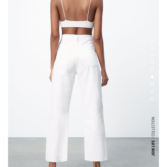 Zara straight leg jeans in white sz 4 - Picture 13 of 13